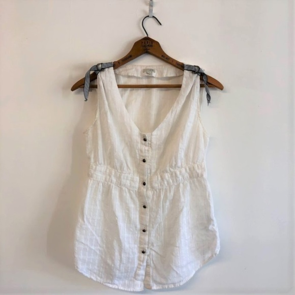 Anthropologie Tops - ⬇️ Anthropologie Odille White Windowpane Check Top
